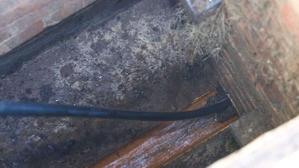 Gulley and surface drain clearance High pressure jetting to clear a commercial surface water drain